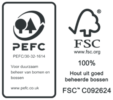 PEFC- en FSC-gecertificeerd hout