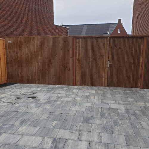 Rhombus profiel schutting verticaal bruin